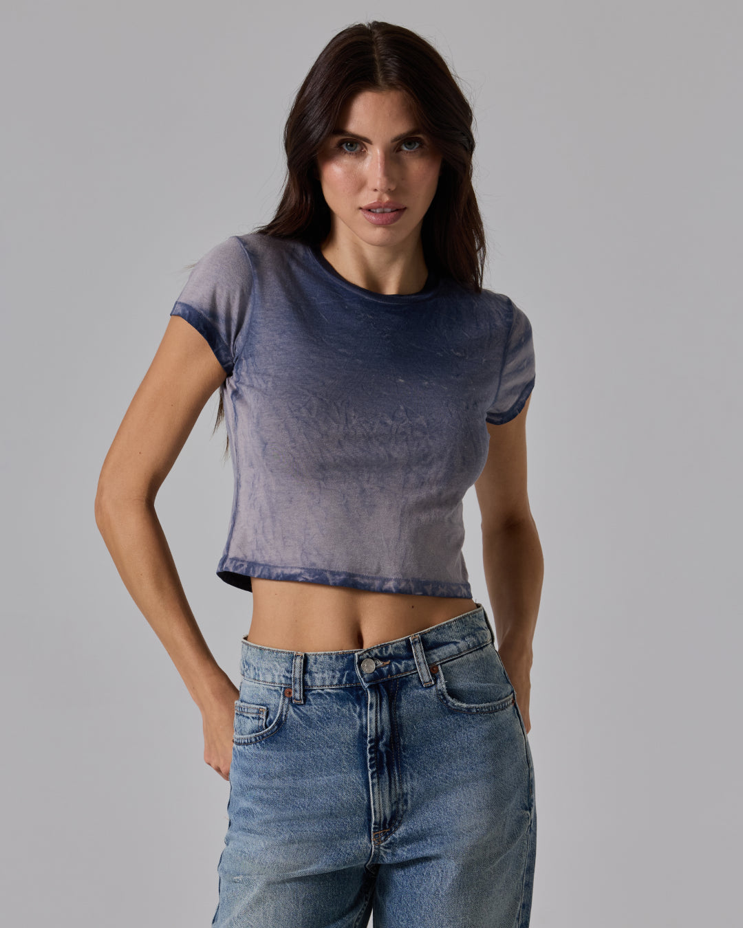 Talentless | Women's Baby Tee - Ocean Wash