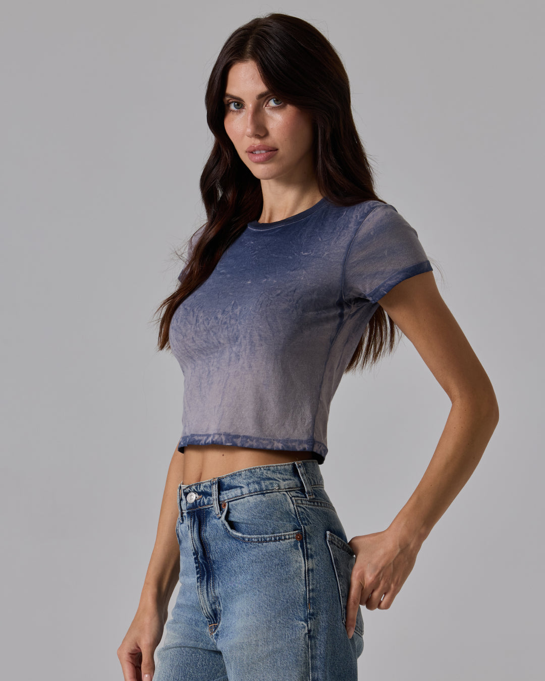 Talentless | Women's Baby Tee - Ocean Wash