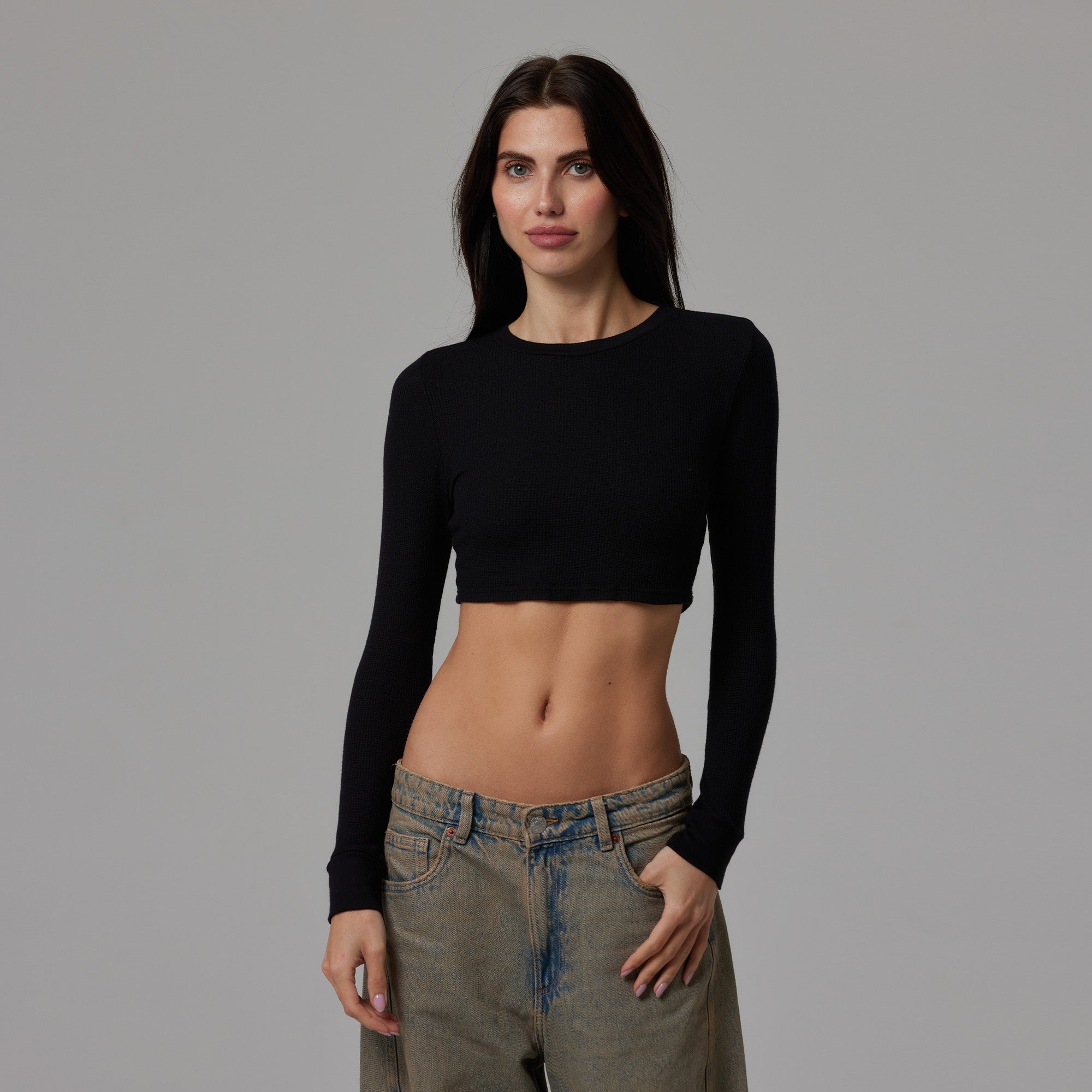 Talentless | Women's Waffle Knit Long Sleeve