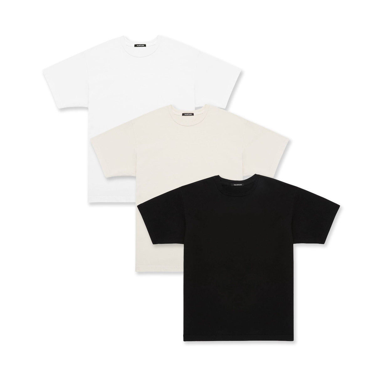 Men's Drop Shoulder Tee 3 Pack in Pitch Black