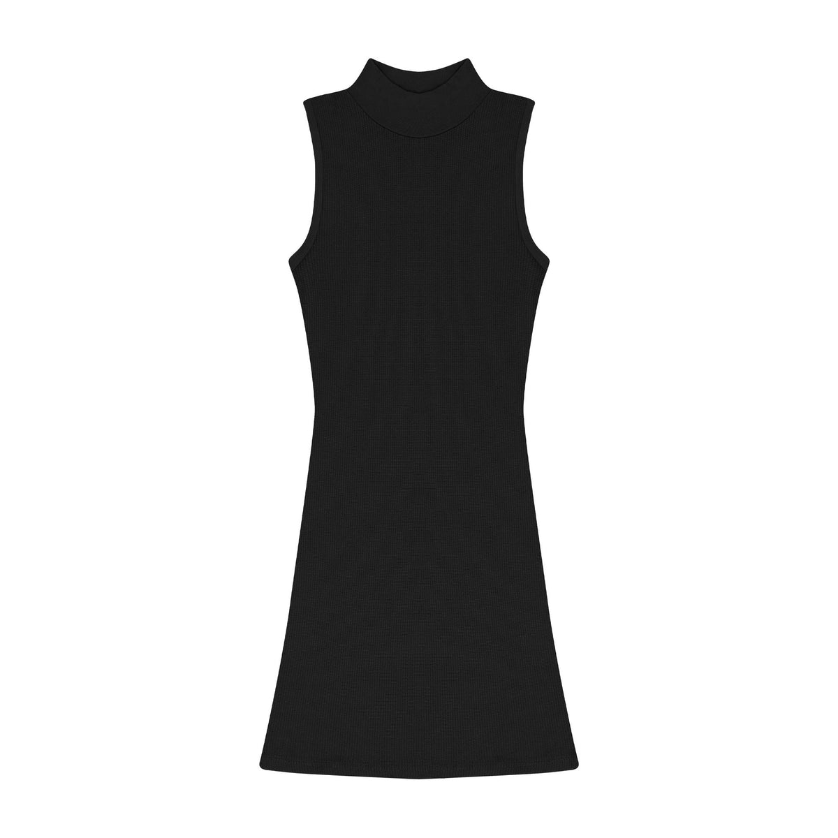 green emerald velvet dress Talentless Women's Waffle Sleeveless Dress Pitch Black