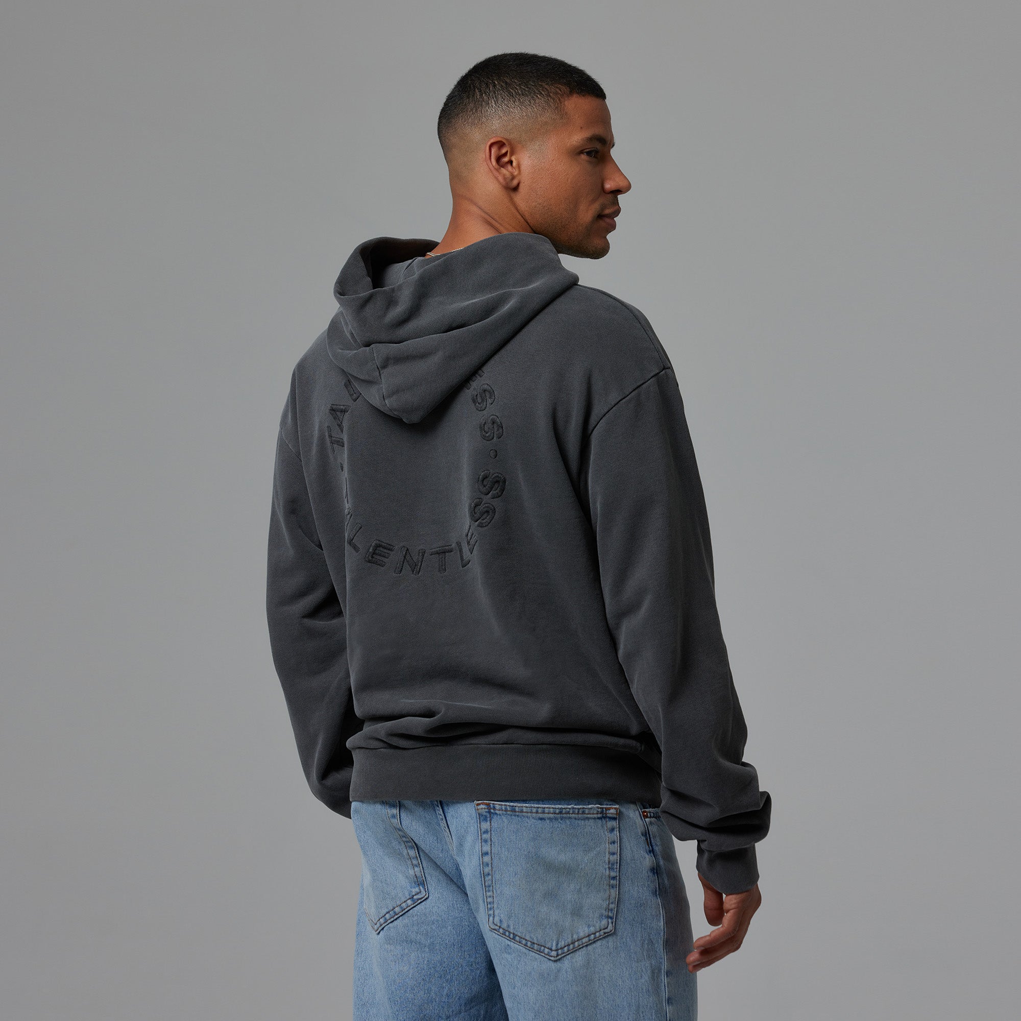 MENS HOODIE - CIRCLE LOGO EMBROIDERED