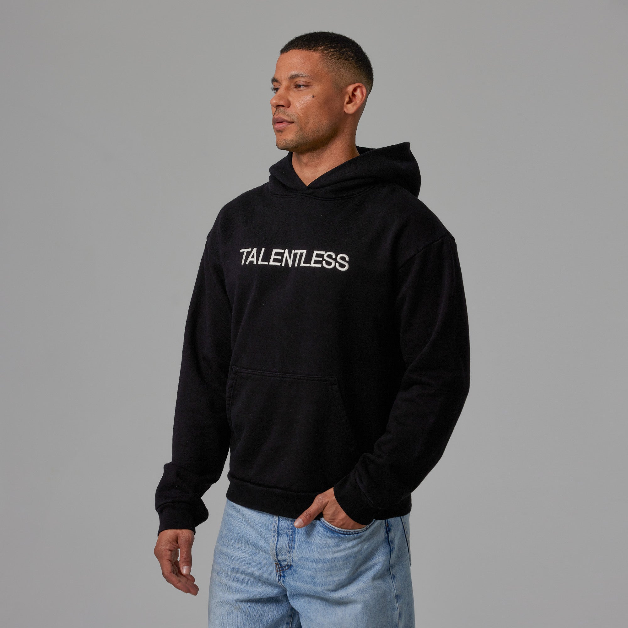 MENS HOODIE - CIRCLE LOGO EMBROIDERED