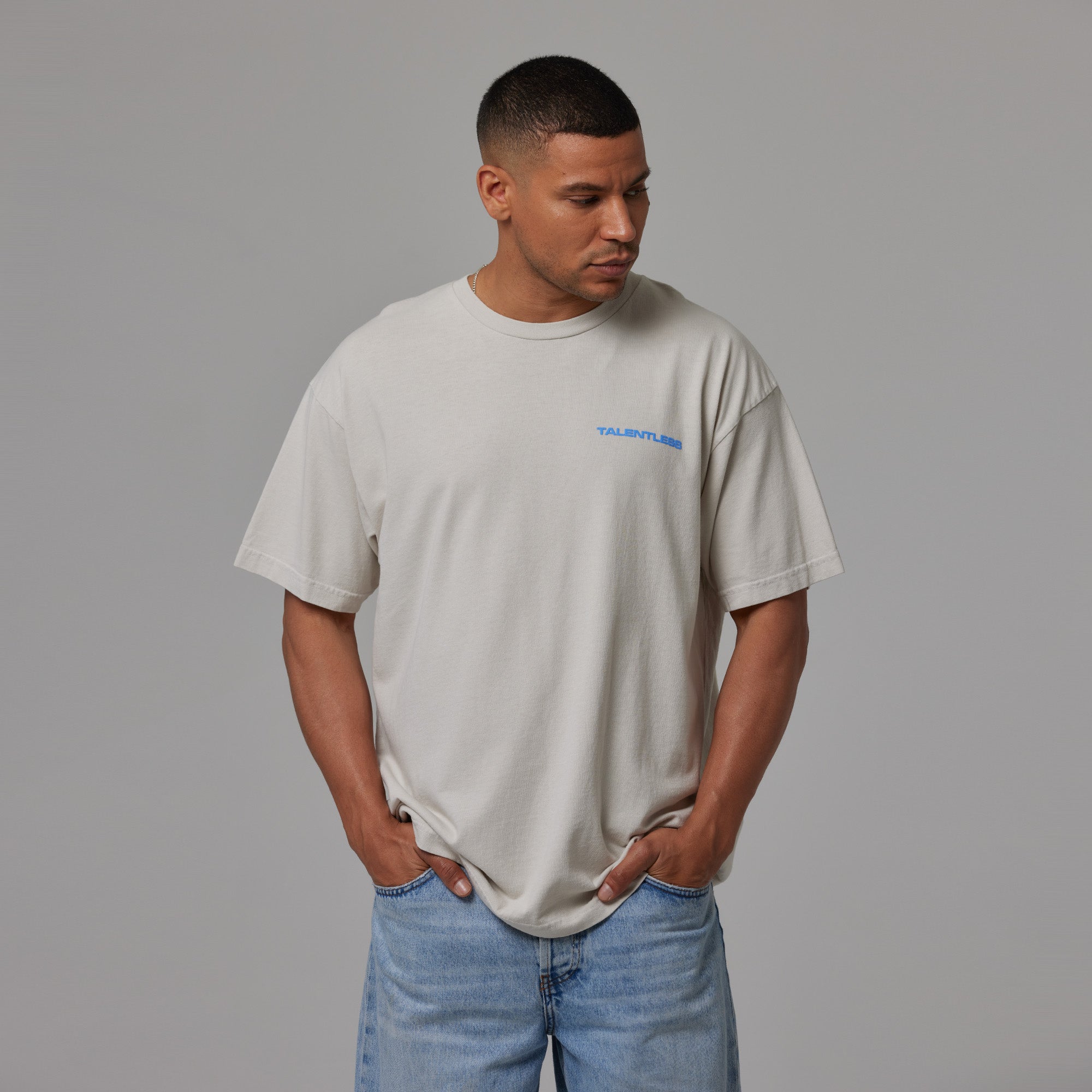 MENS DROP SHOULDER TEE STACK GRAPHIC