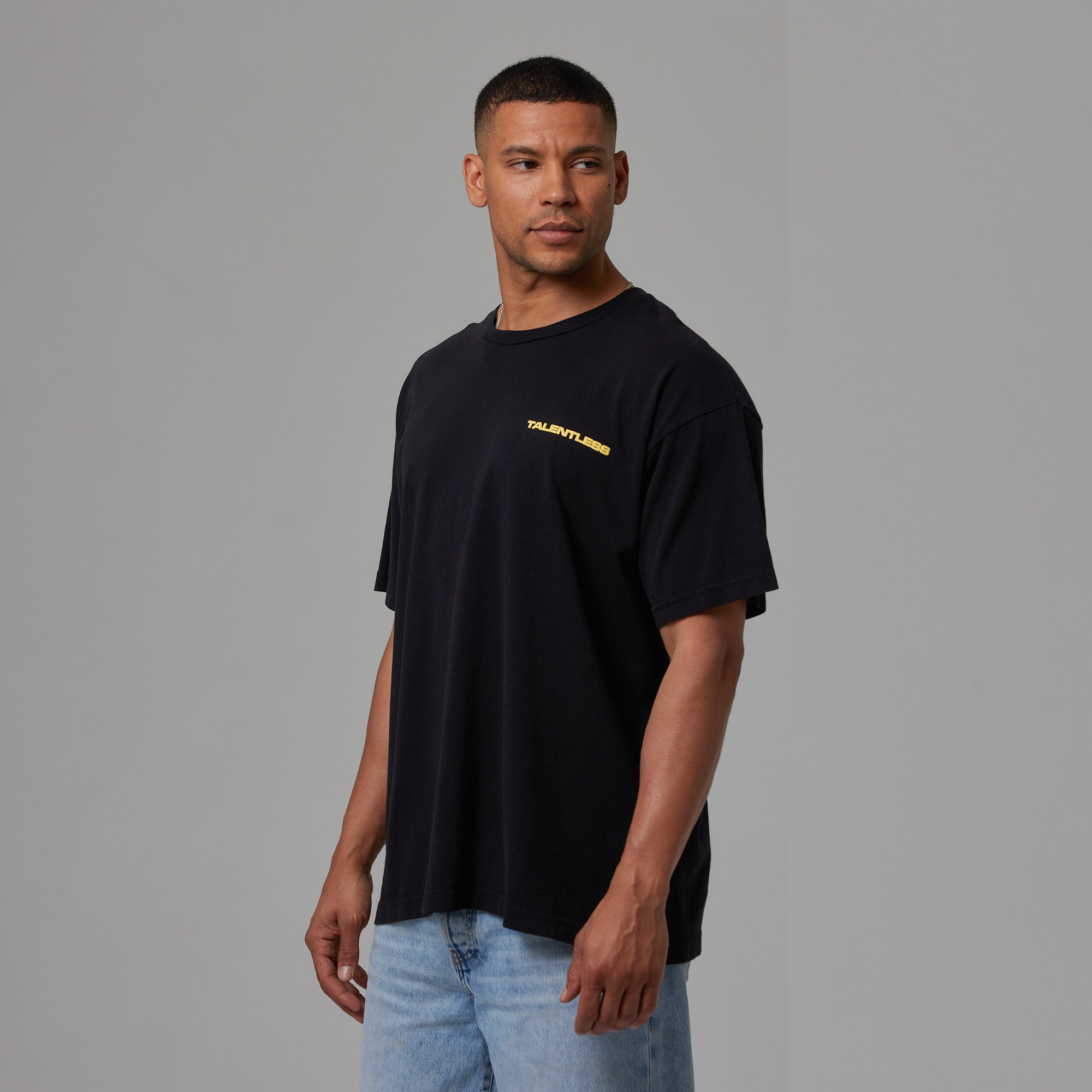 MENS DROP SHOULDER TEE STACK GRAPHIC