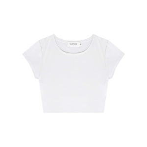 WOMENS RAW HEM CROP BABY TEE