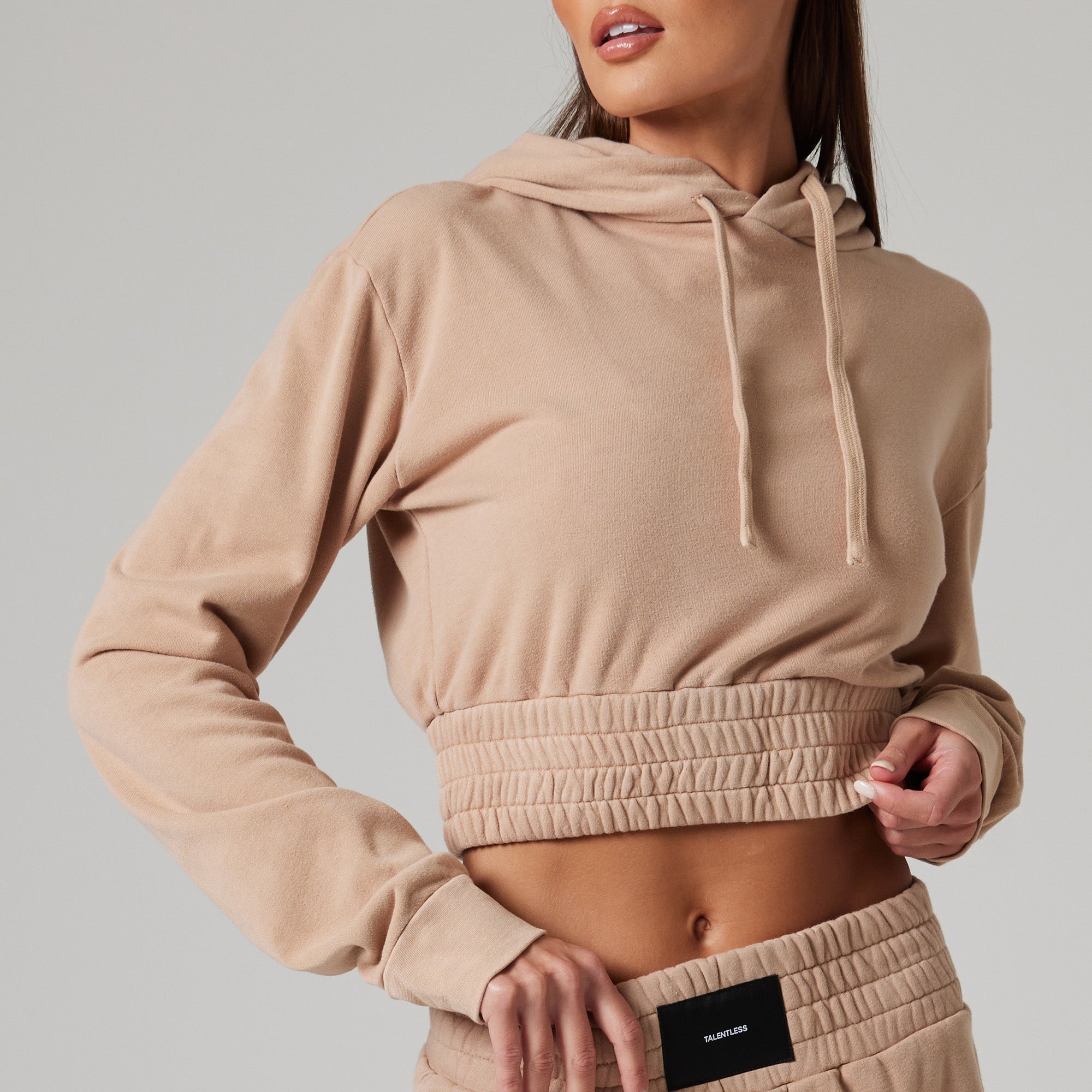 TALENTLESS Tan Women’s top Hoodie L