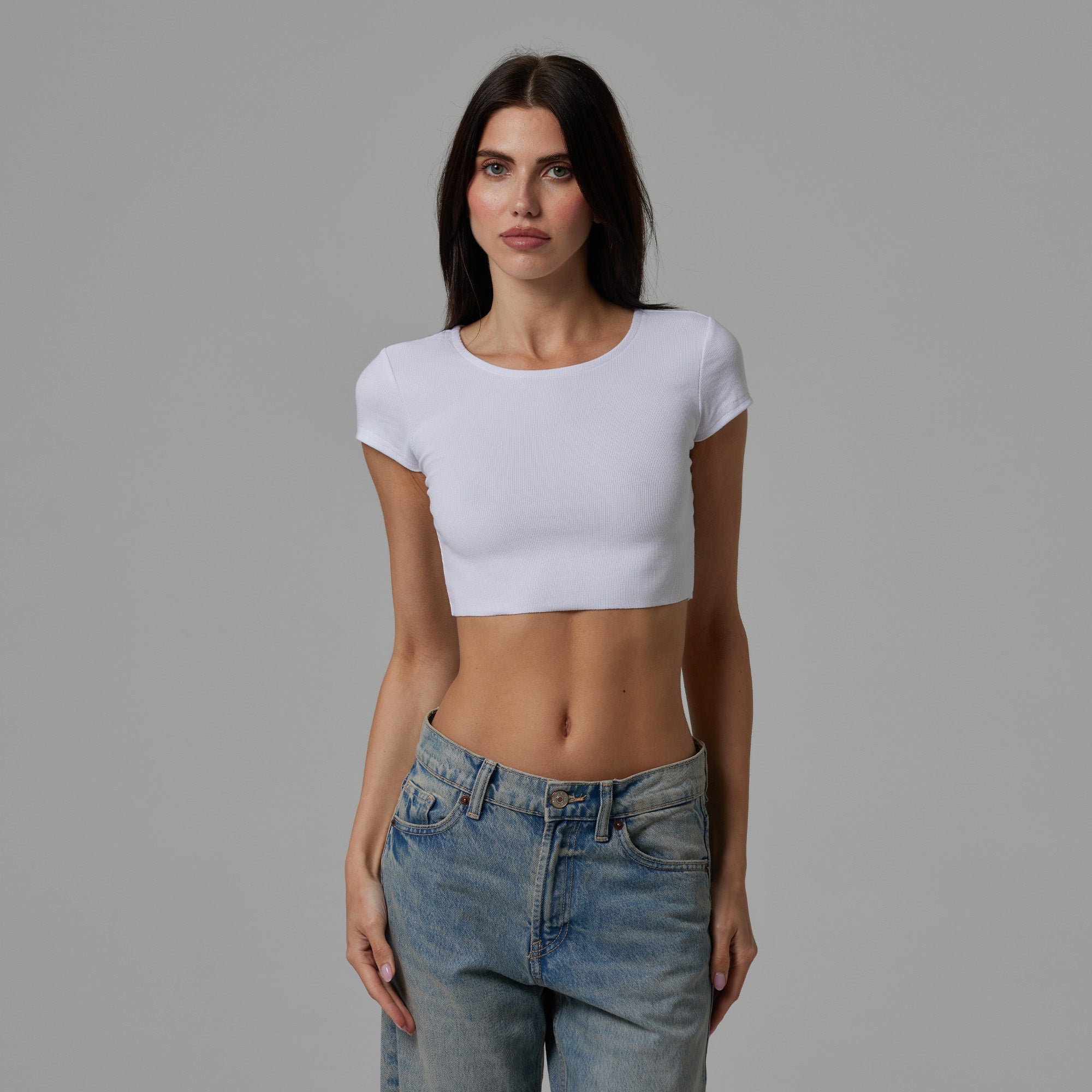 Talentless Women's Raw Hem Crop Baby Tee