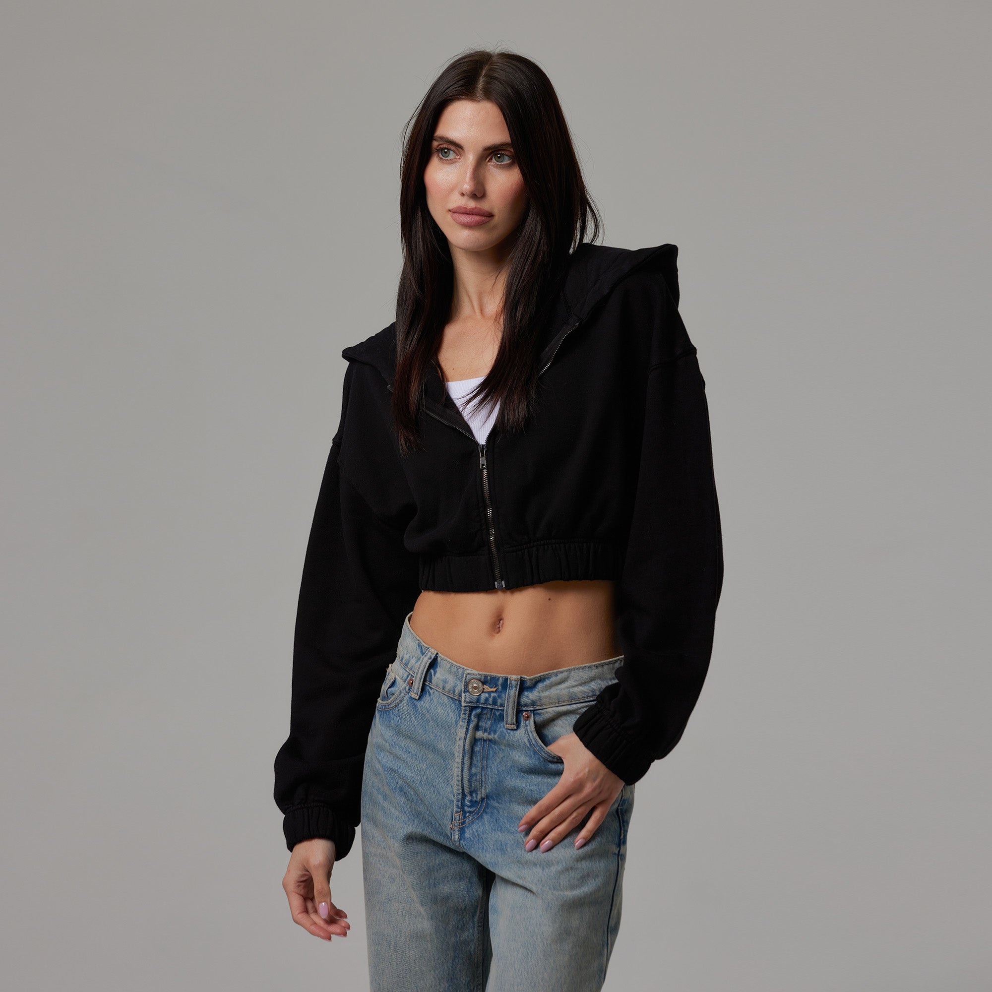 WOMENS ZIP CROP JACKET