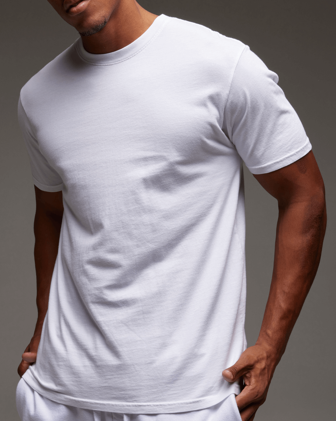 Men's Premium Tee in White.