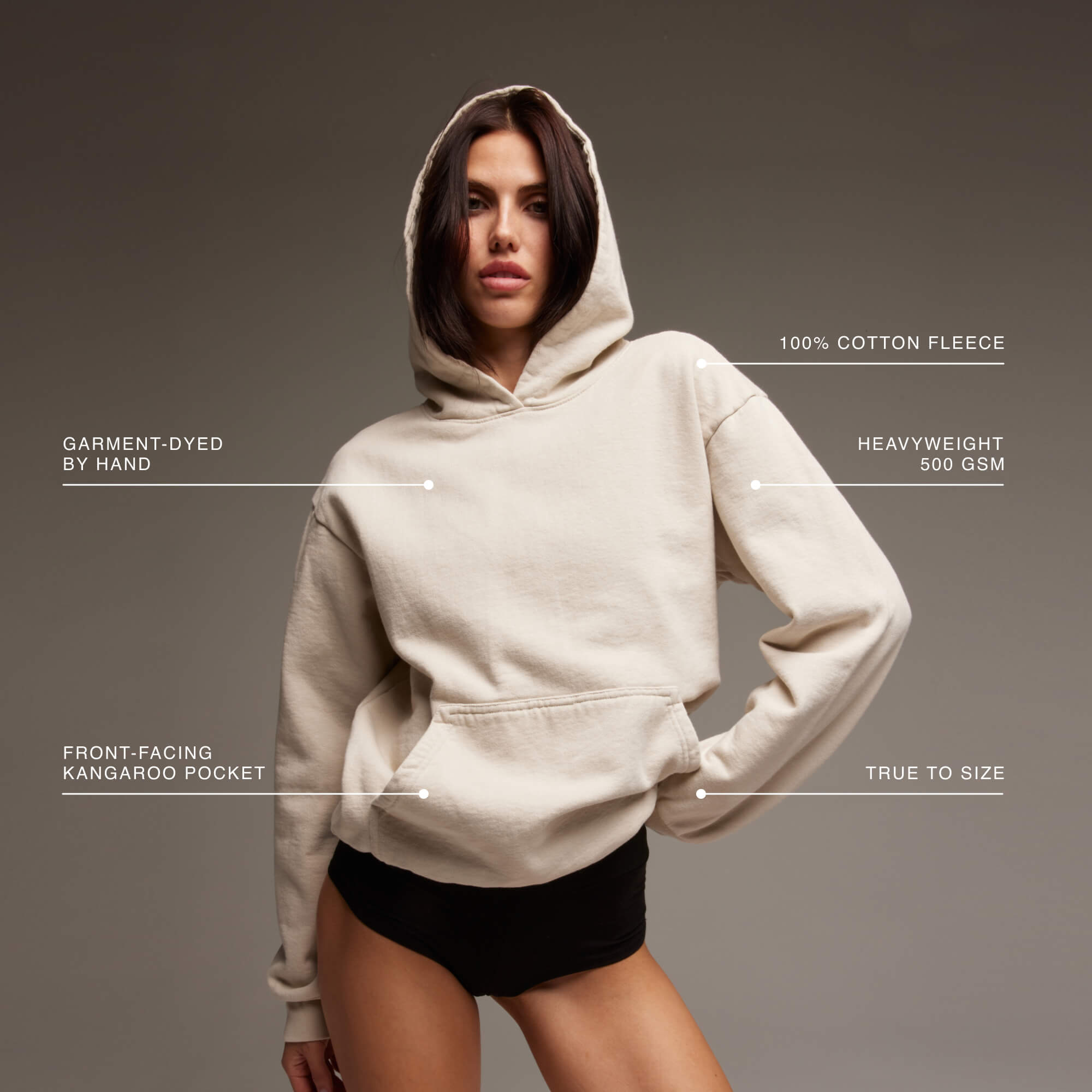 100% Heavy Cotton Womens Hoodie Pullover Sweatshirt