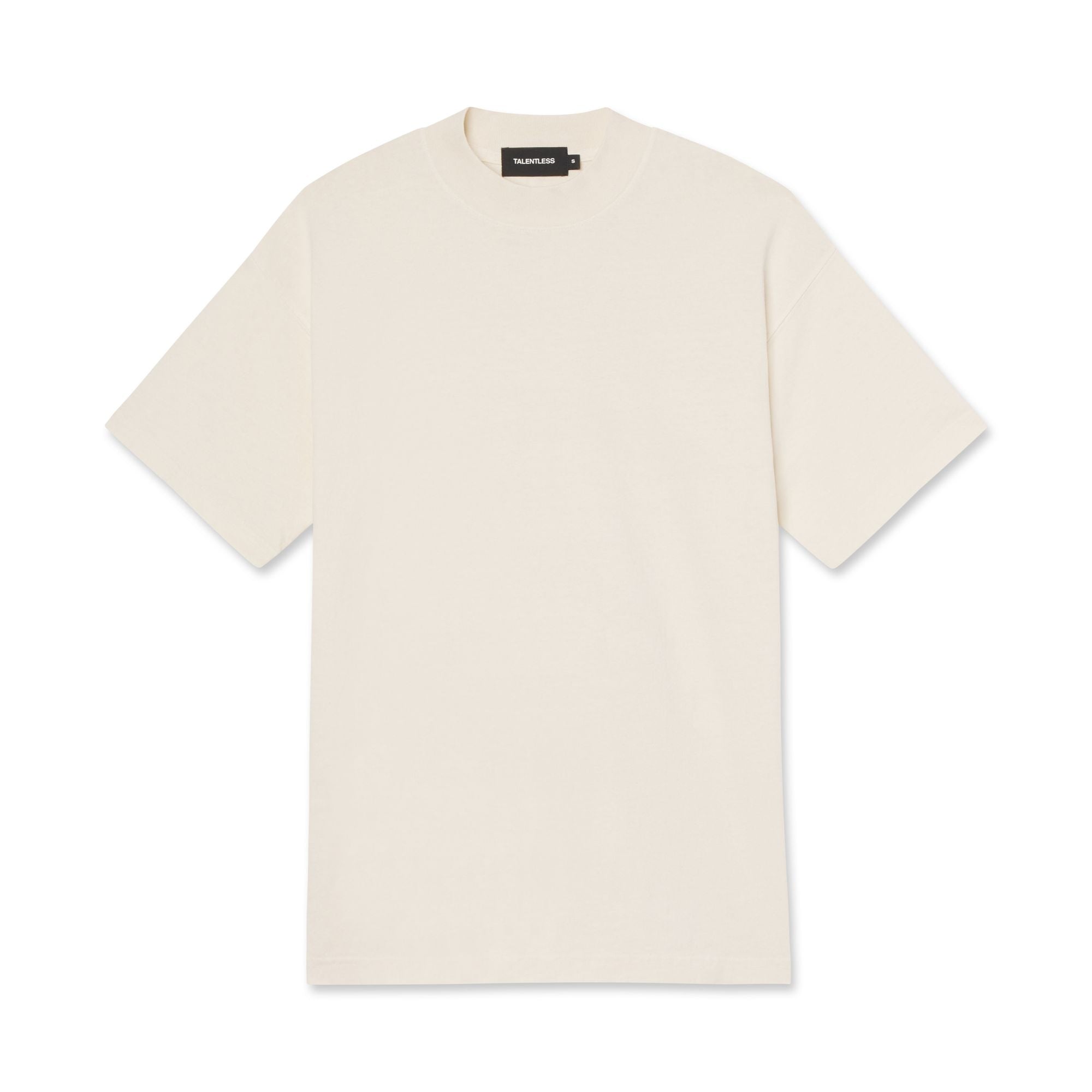 Oversized Mock Neck Tee BY230, Men's Plain cotton T-shirt with dropped  shoulders