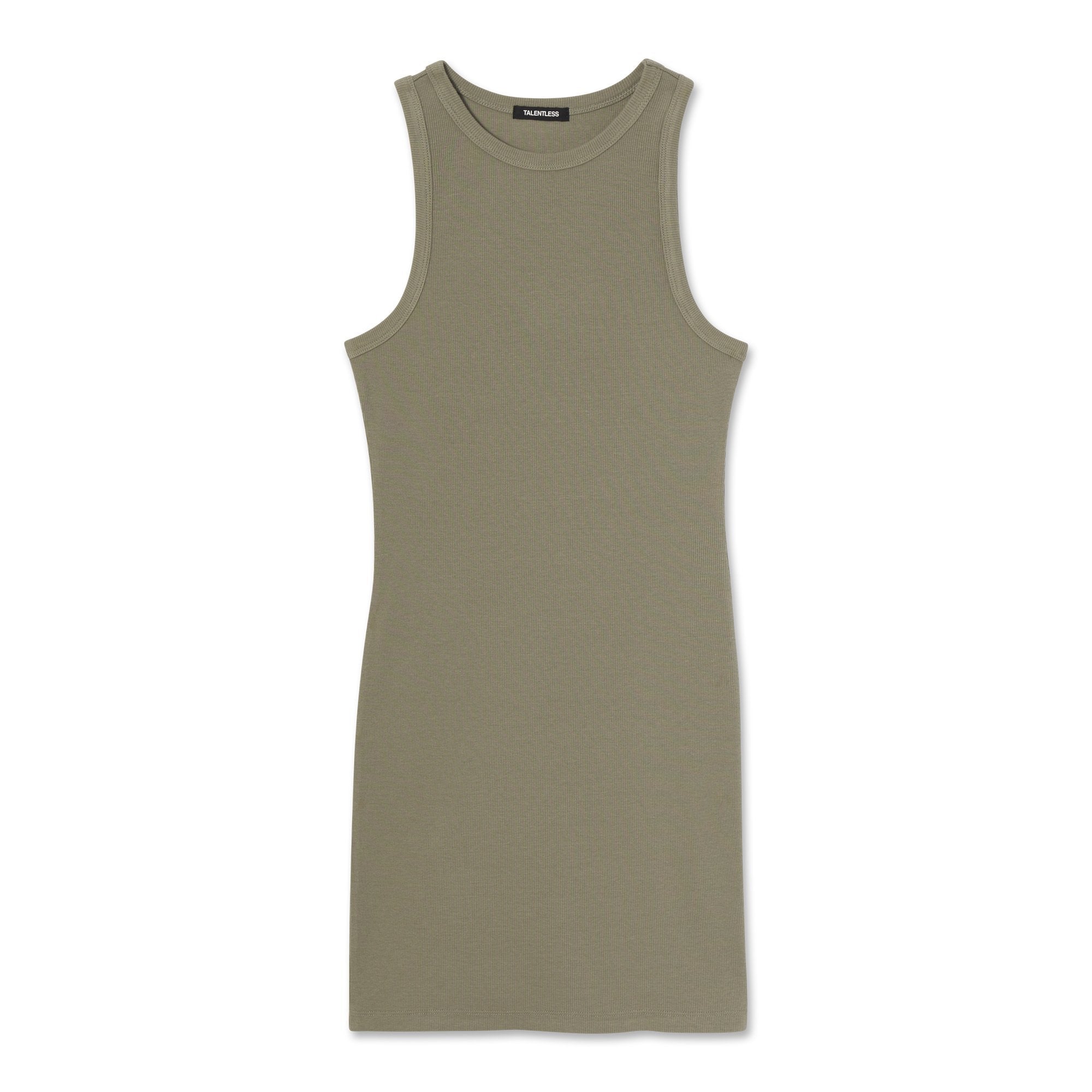 Kristen Olive Green Ribbed Tank Top
