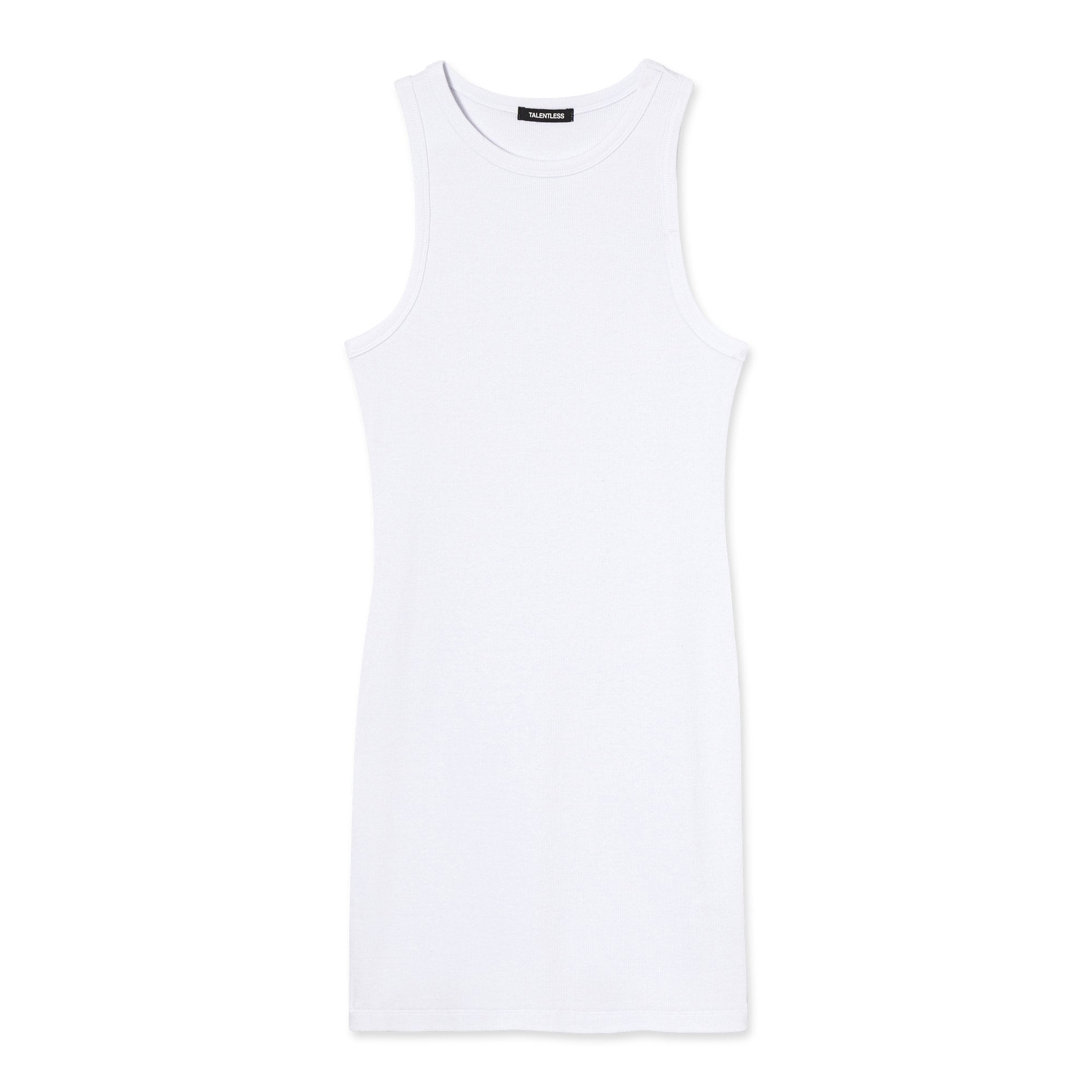 TALENTLESS Women's Rib High-Neck Contour Dress White | XL TALENTLESS Women's Rib High-Neck Contour Dress White | XL