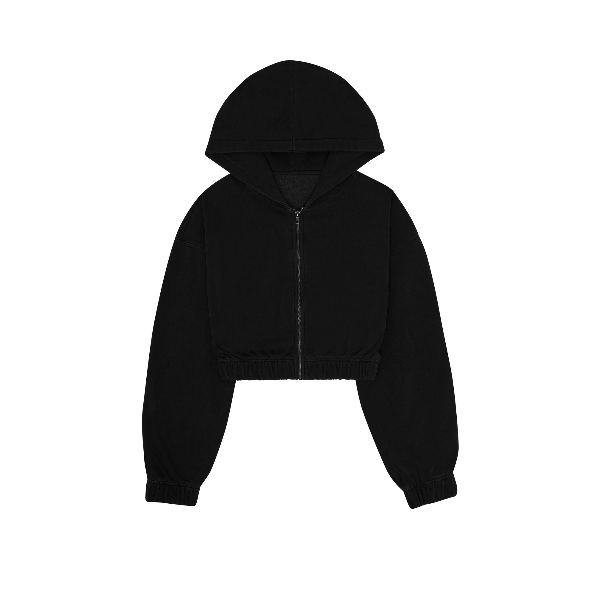 Talentless Women's Crop Zip Up Hoodie - Main Image